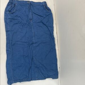Koret City Blues  size 16 Denim-Look Maxi Skirt in Medium Blue